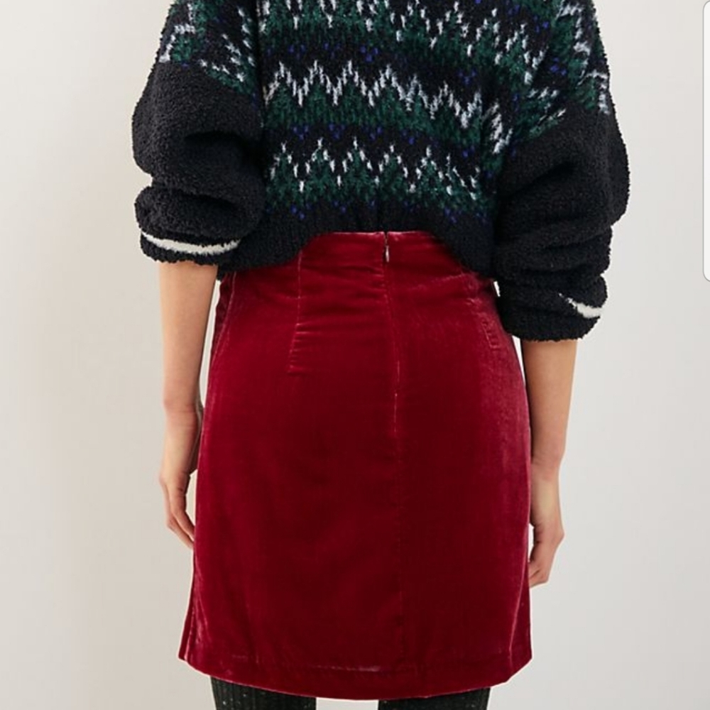 NWT Velvet Mini Skirt